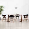 vidaXL Sedie da Pranzo 4 pz Nere in Similpelle e Legno Curvato