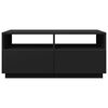 vidaXL Tavolino da Soggiorno con Luci LED Nero 90x49x40 cm