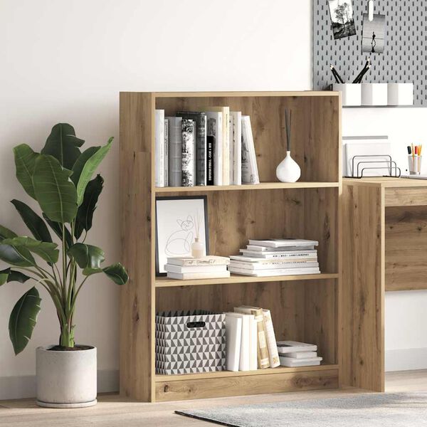 vidaXL Libreria Rovere Artigianale 80x24x109 cm in Legno Multistrato