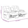 vidaXL Divano Massaggio a 2 Posti con Portabicchieri Grigio Chiaro