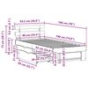 vidaXL Struttura del letto Marrone cerato 90 x 190 cm Pino massello
