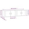 vidaXL Mobili Porta TV a Parete 2 pz Rovere Sonoma 80x34,5x40 cm