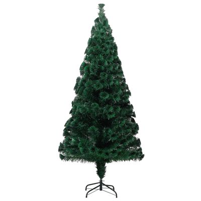 vidaXL Albero di Natale con Supporto Verde 240 cm in Fibra Ottica