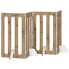 vidaXL Recinto pieghevole per animali 4 pcs Rovere Artigianale