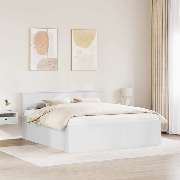 vidaXL Struttura del letto Bianco 180 x 200 cm Legno multistrato