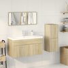 vidaXL Set Mobili da Bagno 3 pz Rovere Sonoma in Legno Multistrato