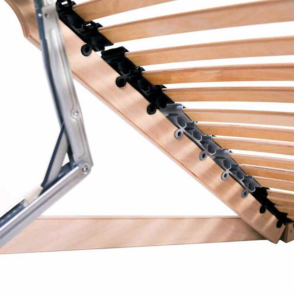 vidaXL Base a doghe Marrone 80 x 190 cm Legno massello di faggio