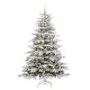 vidaXL Albero di Natale Artificiale con Rami Pieghevoli Bianco 180 cm