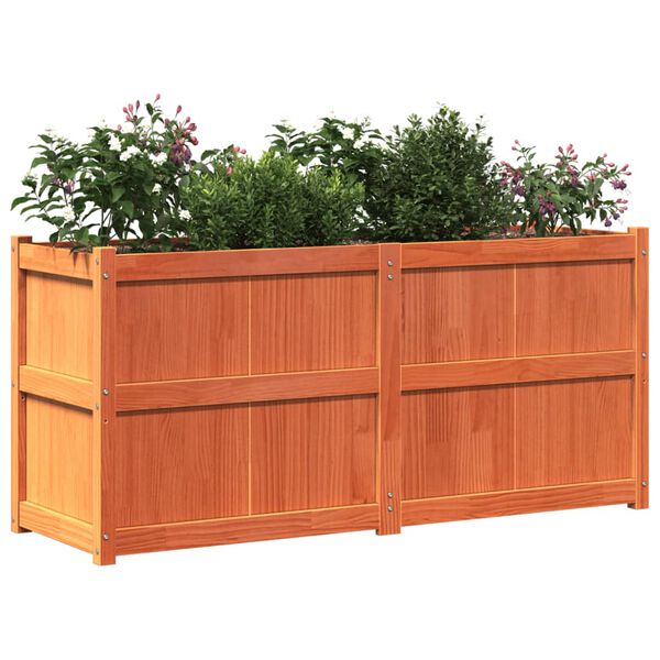 vidaXL Fioriera Giardino Marrone Cera 150x50x70 cm Legno Massello Pino