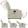 vidaXL Poltrona Alzapersona Elettrica Reclinabile Crema in Similpelle