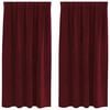 vidaXL Tende oscuranti 2 pz Rosso Vino 140 x 175 cm Velluto
