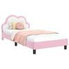 vidaXL Struttura letto bambini con testata Rosa 90 x 190 cm PU