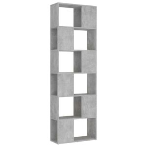 vidaXL Libreria/Divisorio Grigio Cemento 60x24x186 cm in Truciolato