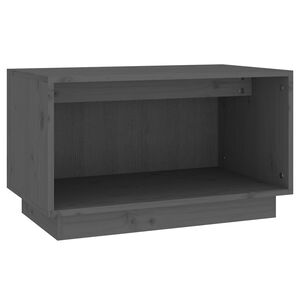 vidaXL Mobile Porta TV Grigio 60x35x35 cm in Legno Massello di Pino