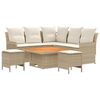 vidaXL Set di Mobili 6 pz Beige e Crema Rattan in PE