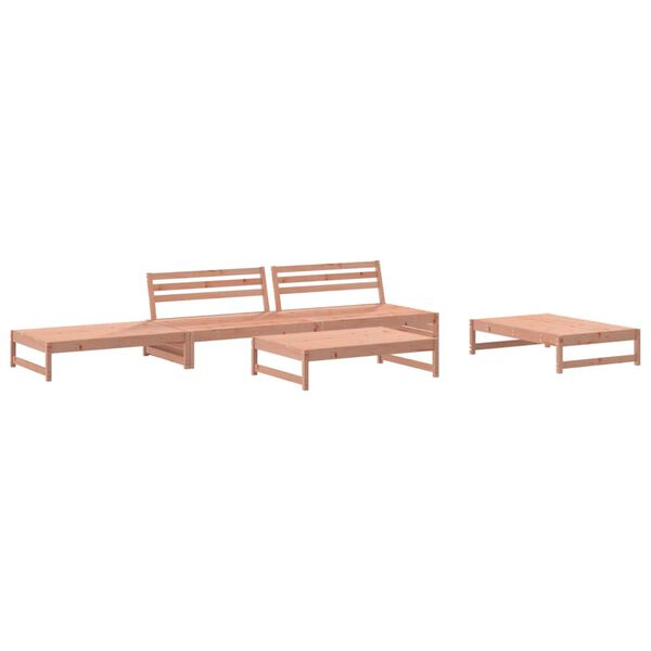 vidaXL Set Divani Giardino 5 pz con Cuscini Legno Massello di Douglas