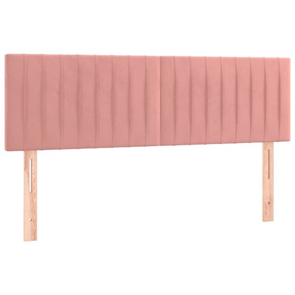 vidaXL Testiere 2 pz Rosa 72x5x78/88 cm in Velluto