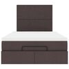 vidaXL Struttura Letto Pouf con Materasso 120x200 cm in Tessuto