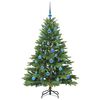 vidaXL Albero di Natale artificiale con 150 LED Verde 150 cm PE e PVC