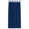 vidaXL Tende Blackout con Anelli 2 pcs Blu Scuro 245 x 140 cm