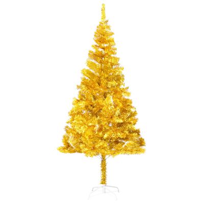 vidaXL Albero di Natale Preilluminato con Palline Oro 180 cm PET
