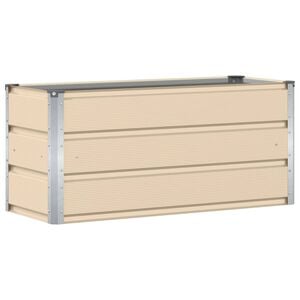 vidaXL Fioriera Avorio 100 x 40 x 45 cm Acciaio