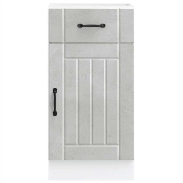 vidaXL Base da Cucina Lucca Grigio Cemento in Legno Multistrato