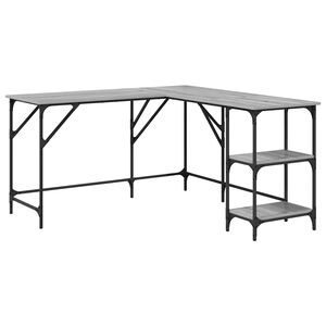 vidaXL Scrivania Grigio Sonoma 139x139x75 cm in Legno Multistrato