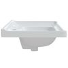 vidaXL Lavandino da Bagno Bianco 91,5x48x23cm Rettangolare in Ceramica