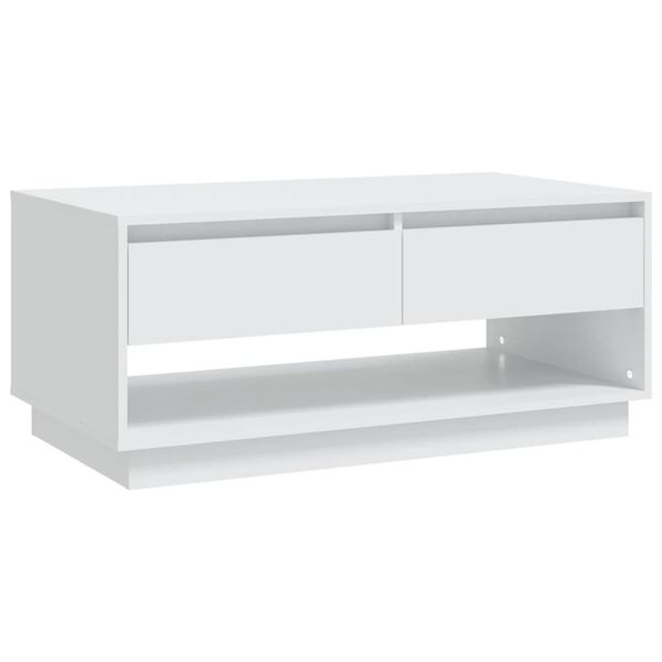 vidaXL Tavolino da Salotto Bianco 102,5x55x44 cm in Truciolato