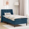 vidaXL Struttura letto con materasso Blu 80 x 200 cm Velluto