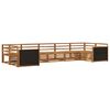 vidaXL Set di divani da esterno 7 pz Naturale Legno di Acacia Massello