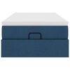 vidaXL Struttura Letto Pouf con Materasso Blu 90x190 cm in Tessuto