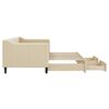 vidaXL Divano Letto Estraibile con Cassetti Crema 80x200 cm in Tessuto