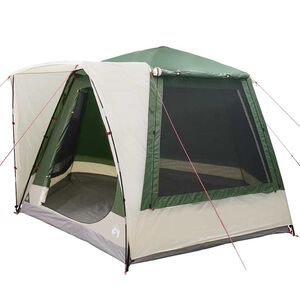 vidaXL Tenda da campeggio Capanna Verde 420 x 420 x 227 cm Poliestere