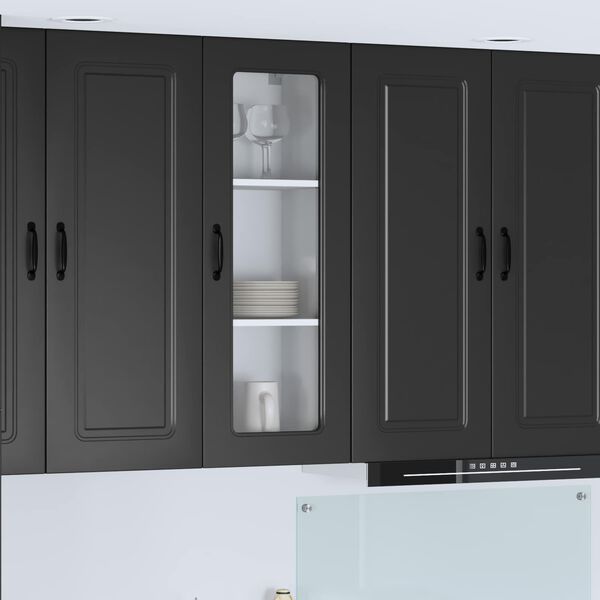 vidaXL Mobile da cucina Kalmar Nero 40 x 31 x 100 cm Legno multistrato