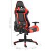 vidaXL Sedia da Gaming Girevole Rossa in PVC