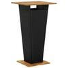 vidaXL Tavolino da T&egrave; Nero 60x60x110 cm Polyrattan e Massello Acacia