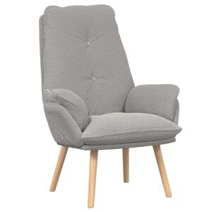 vidaXL poltrona Grigio chiaro 69 x 74 x 93 cm Tessuto Sherpa