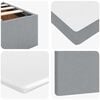 vidaXL Pouf Letto con Materasso Grigio Chiaro 100x200 cm in Tessuto