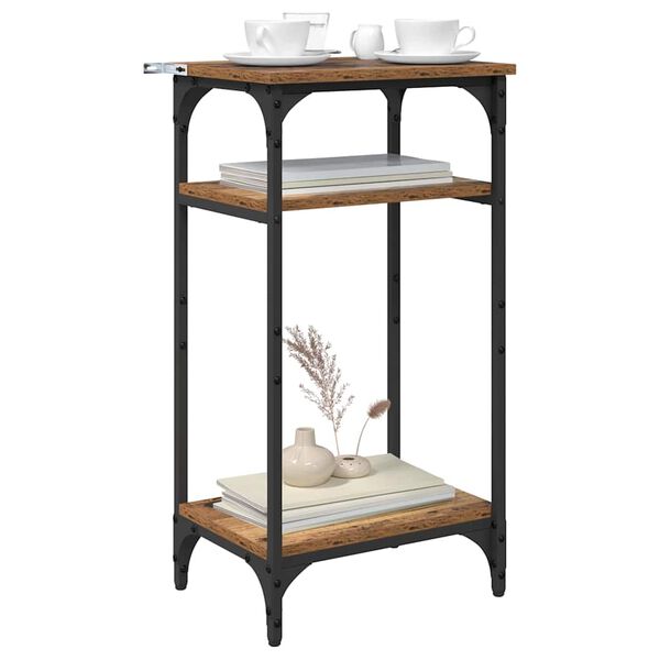 vidaXL Tavolo laterale Legno vecchio 40 x 30 x 75 cm Legno multistrato