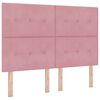 vidaXL Letto a molle con materasso Rosa 200 x 160 cm Velluto