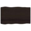 vidaXL Piano Tavolo Marrone Scuro 100x60x2 cm in Rovere Non Trattato