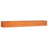 vidaXL Letto Rialzato da Giardino Ruggine 400x80x45 cm Acciaio Corten