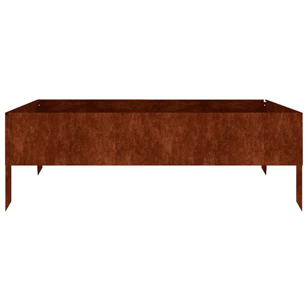 vidaXL Fioriera Rialzata da Giardino 100x100x33,5 cm in Acciaio Corten