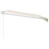 vidaXL Tenda da Sole Retrattile Crema 4,5x3 m in Tessuto e Alluminio