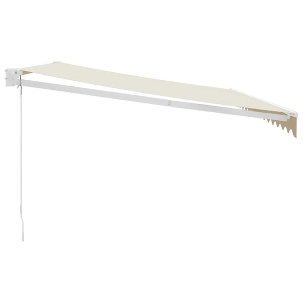 vidaXL Tenda da Sole Retrattile Crema 4,5x3 m in Tessuto e Alluminio