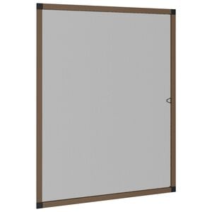 vidaXL Zanzariera per Finestre Marrone 80x100 cm