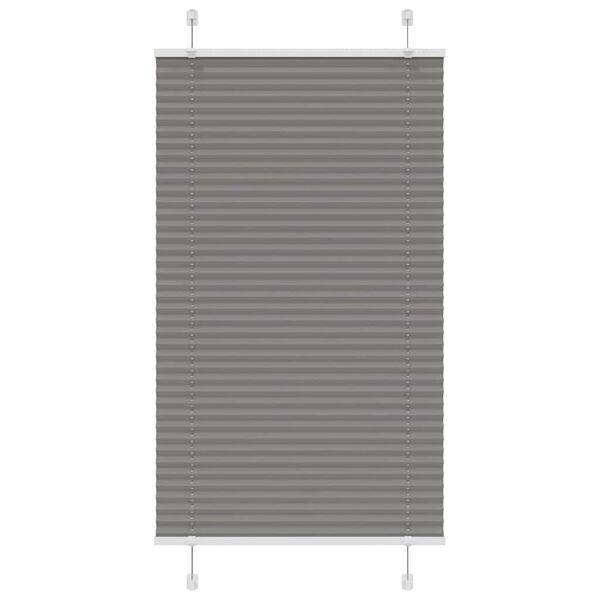 vidaXL Tenda Plissettata Antracite 70x100 cm Larghezza Tessuto 69,4 cm