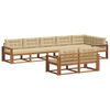 vidaXL Set di divani da esterno con cuscino 8 pcs Naturale e Beige